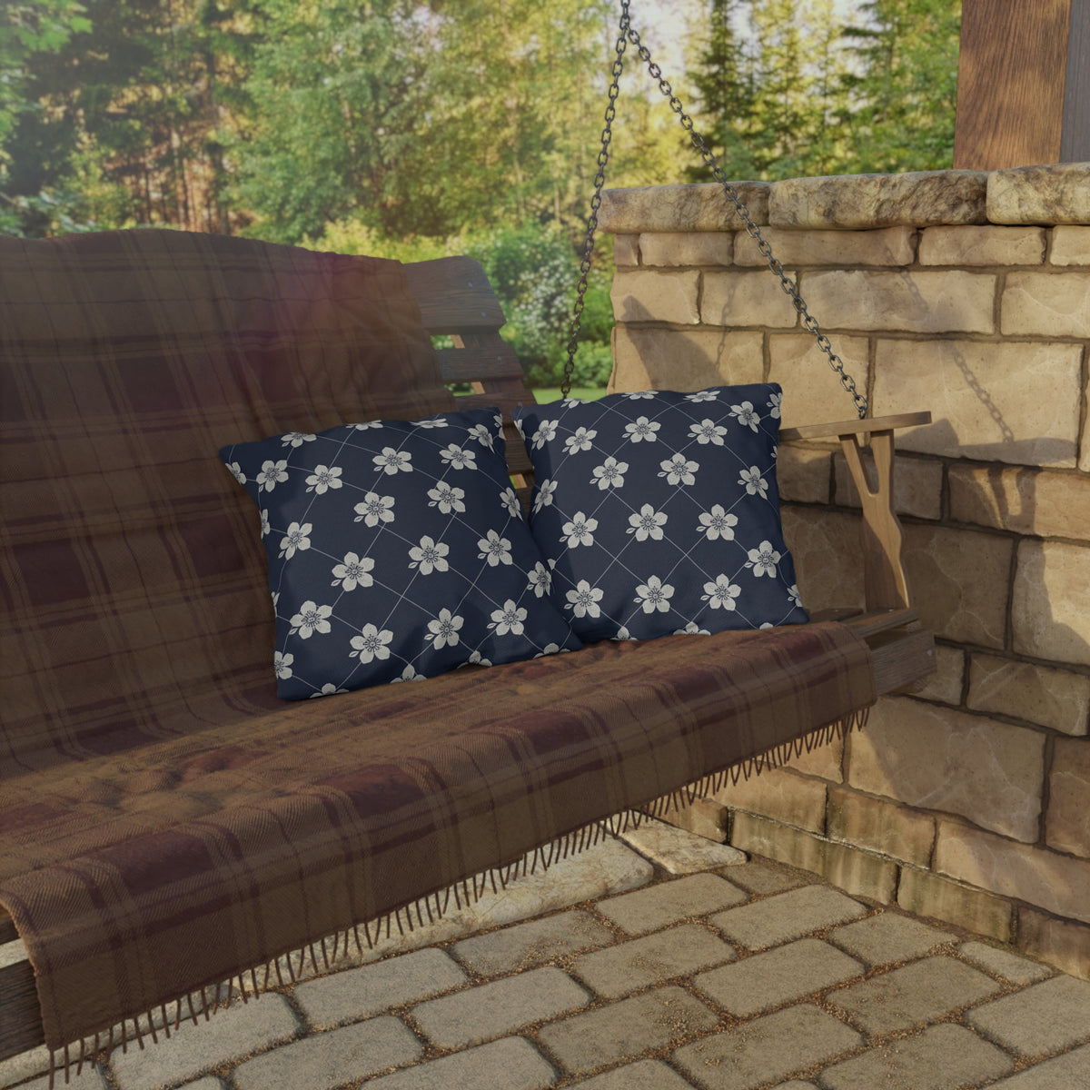 Navy Blue 🌊 Outdoor Pillow