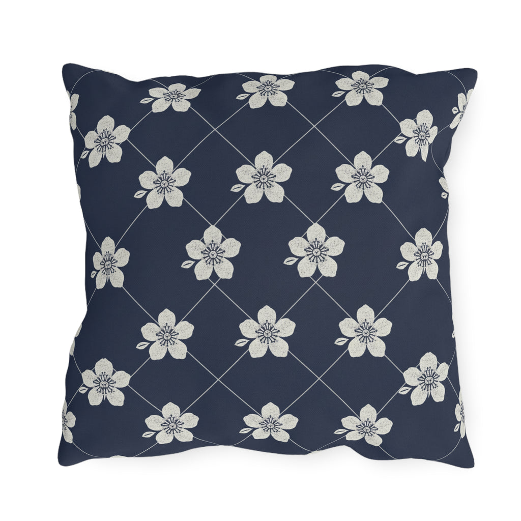 Navy Blue 🌊 Outdoor Pillow