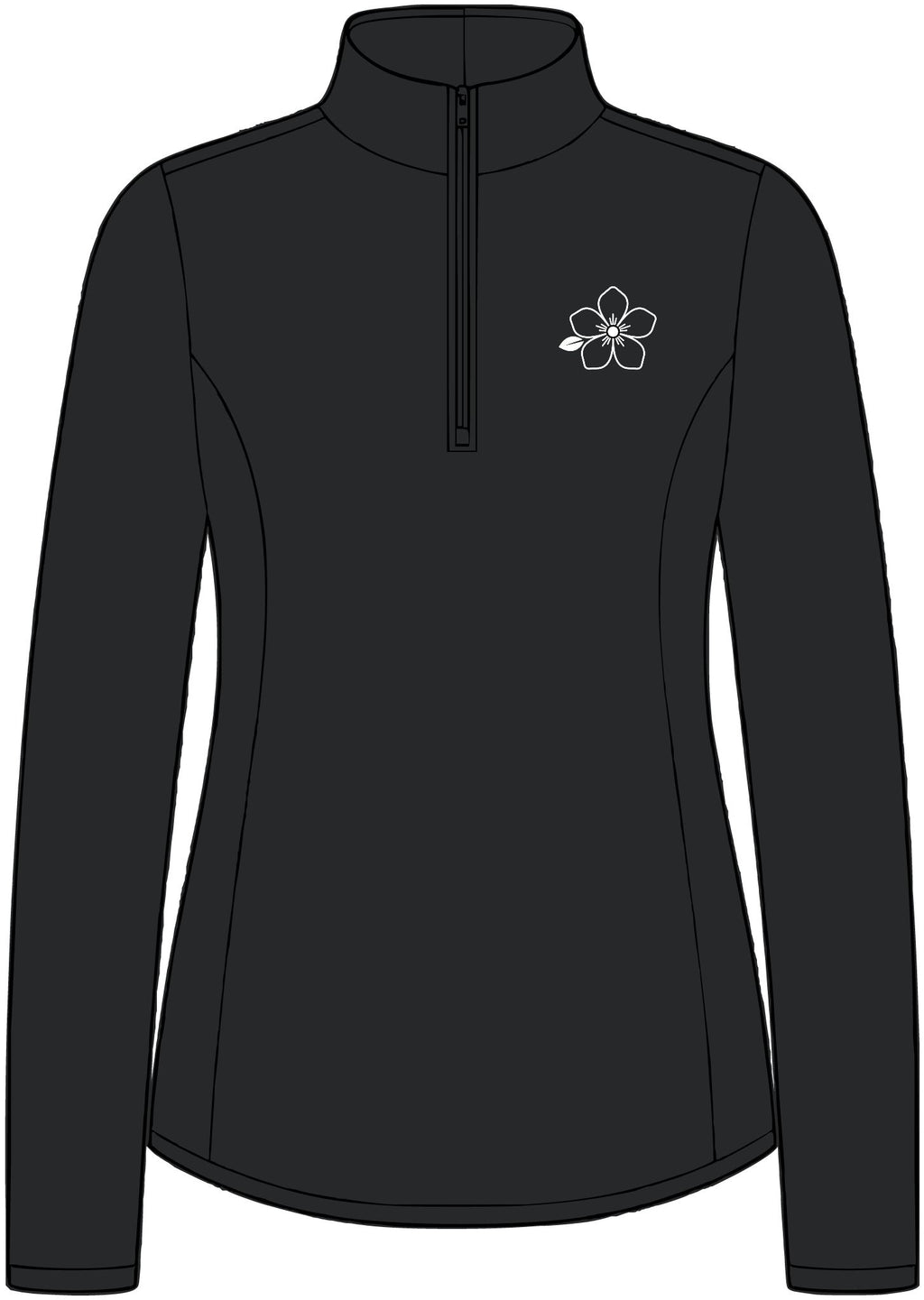 Women's 1/4-Zip Performance Pullover — Small Hiraya Wear Logo