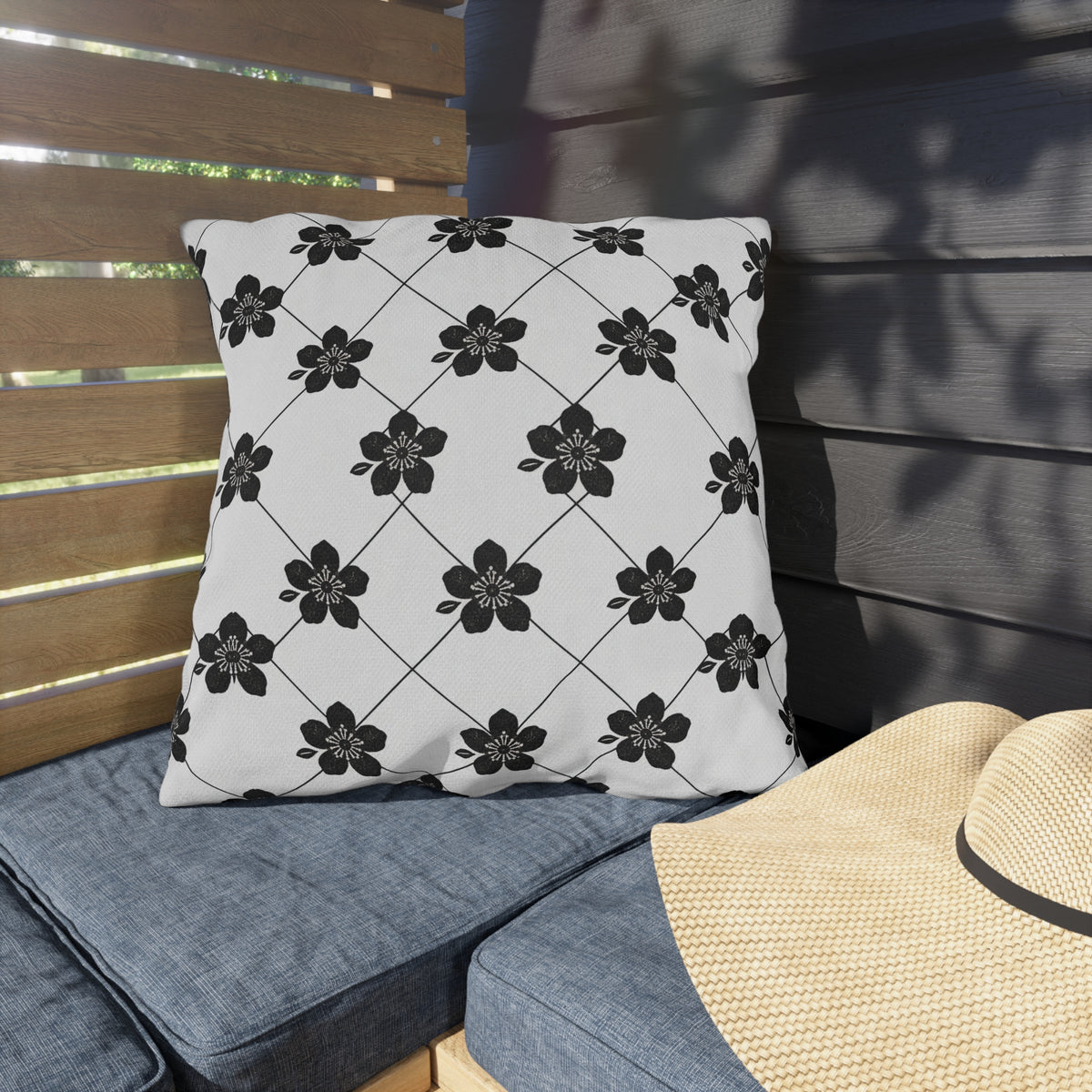 Black & White (Light) 🤍 Outdoor Pillow