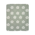 Sage Green 🌿 Floral Fleece Sherpa Blanket Throw