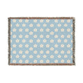 Floral Woven Blanket — Powder Blue☁️ Throw