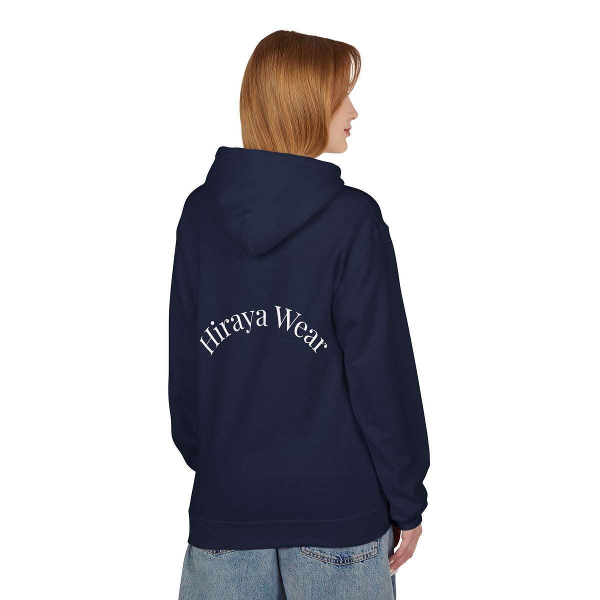 Minimal Hiraya Wear Logo Floral Hoodie – Monochrome Line Art Pullover