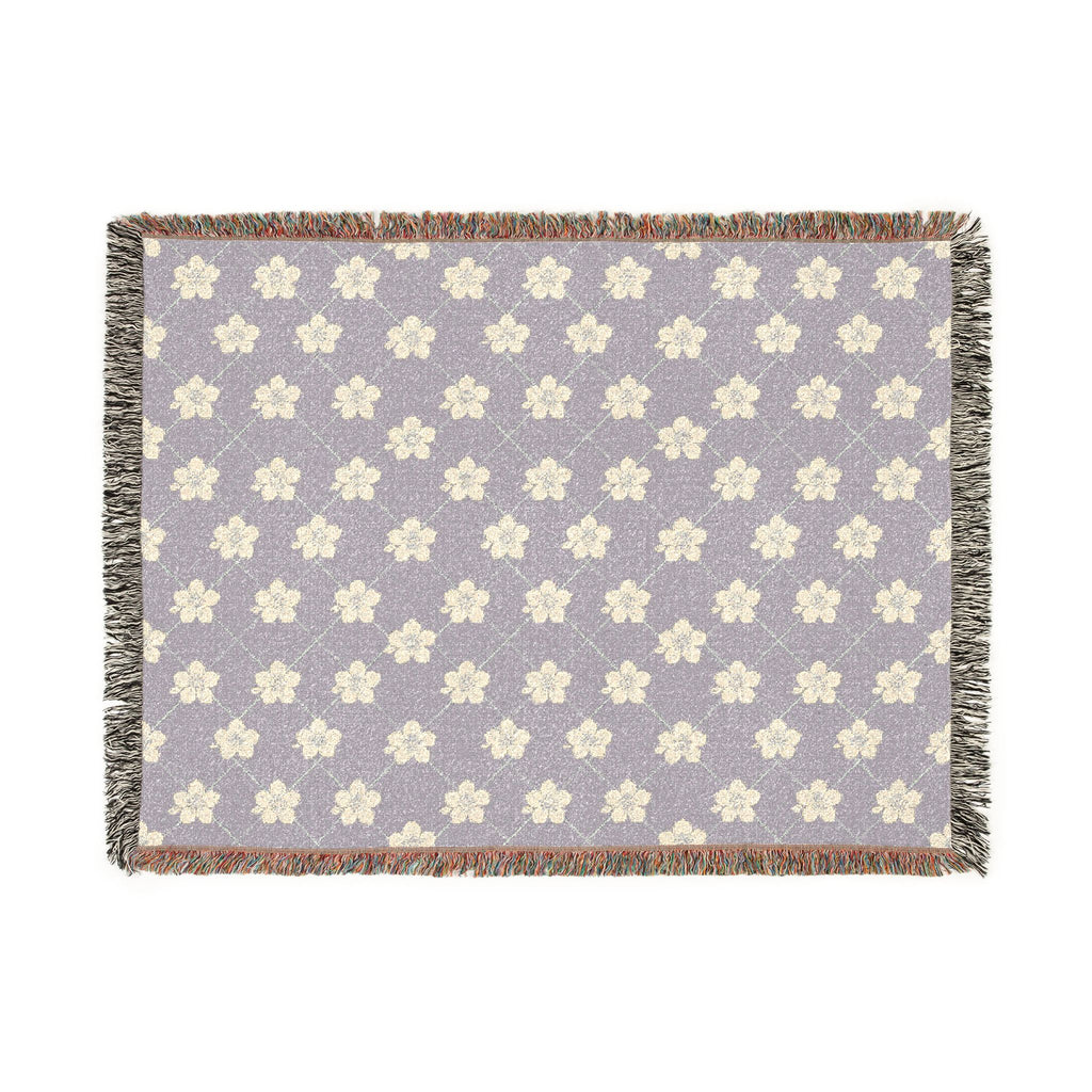 Floral Woven Blanket — Soft Lavender 💜 Throw