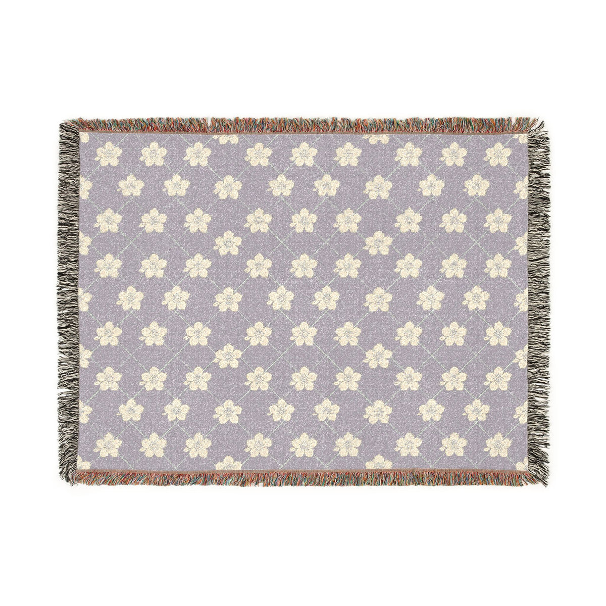 Floral Woven Blanket — Soft Lavender 💜 Throw