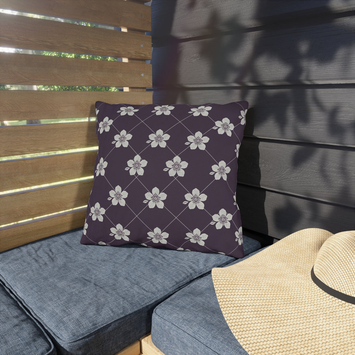 Deep Plum 🍇 Outdoor Pillow