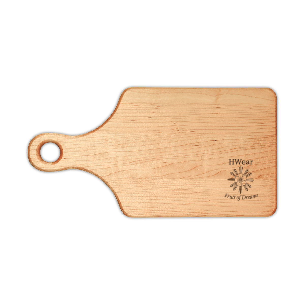 Engraved Maple Cutting Board — Floral Monogram Accent