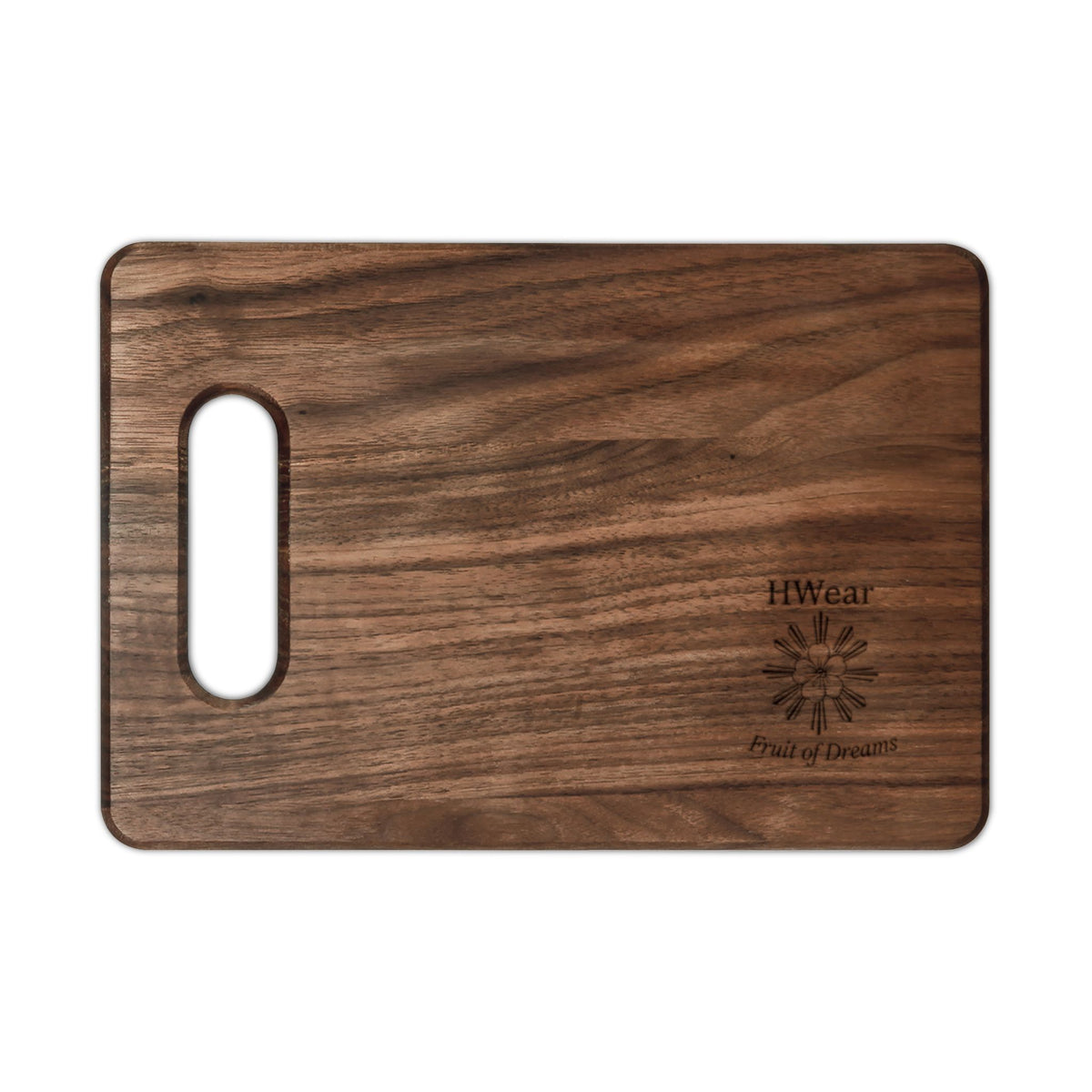 Engraved Maple Cutting Board — Floral Monogram Accent