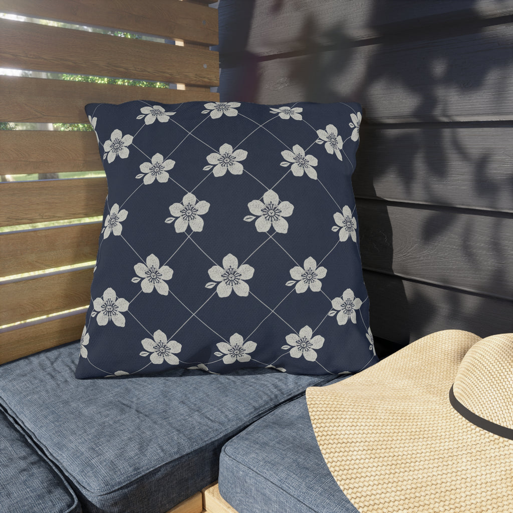 Navy Blue 🌊 Outdoor Pillow