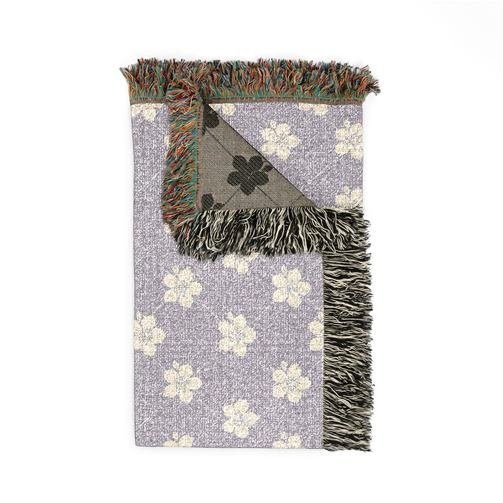 Floral Woven Blanket — Soft Lavender 💜 Throw