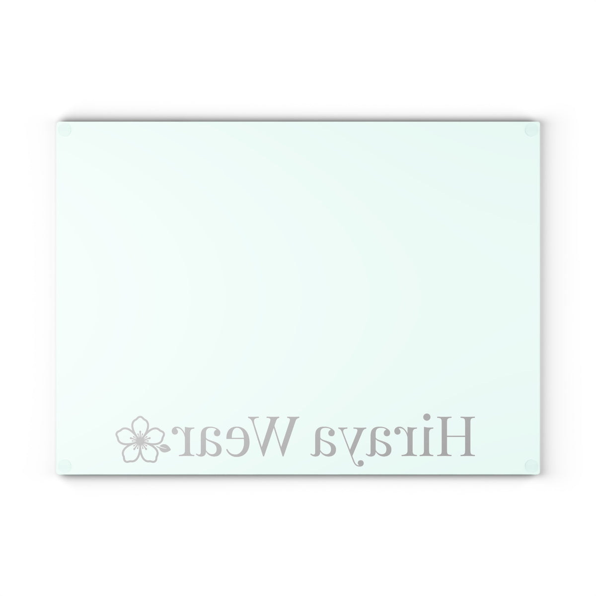 Mint Glass Cutting Board with Floral Logo – Hiraya Wear Decorative Kitchen Board