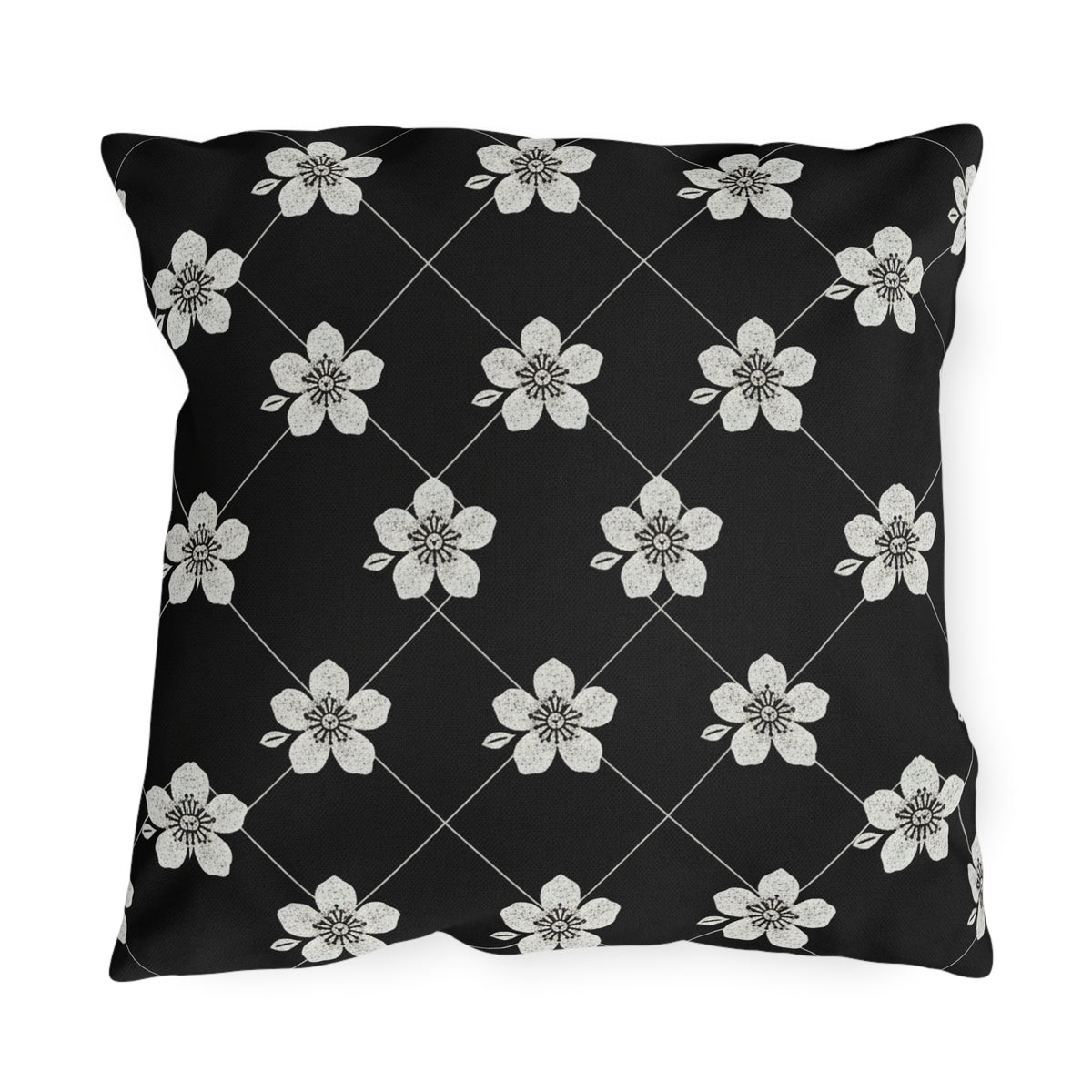 Black & White (Dark) 🖤 Outdoor Pillow
