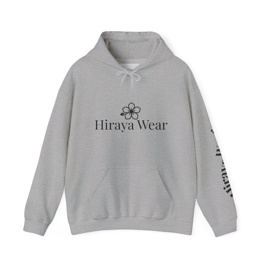 Hiraya Wear Floral Logo Hoodie — Minimalist Sampaguita Sweatshirt