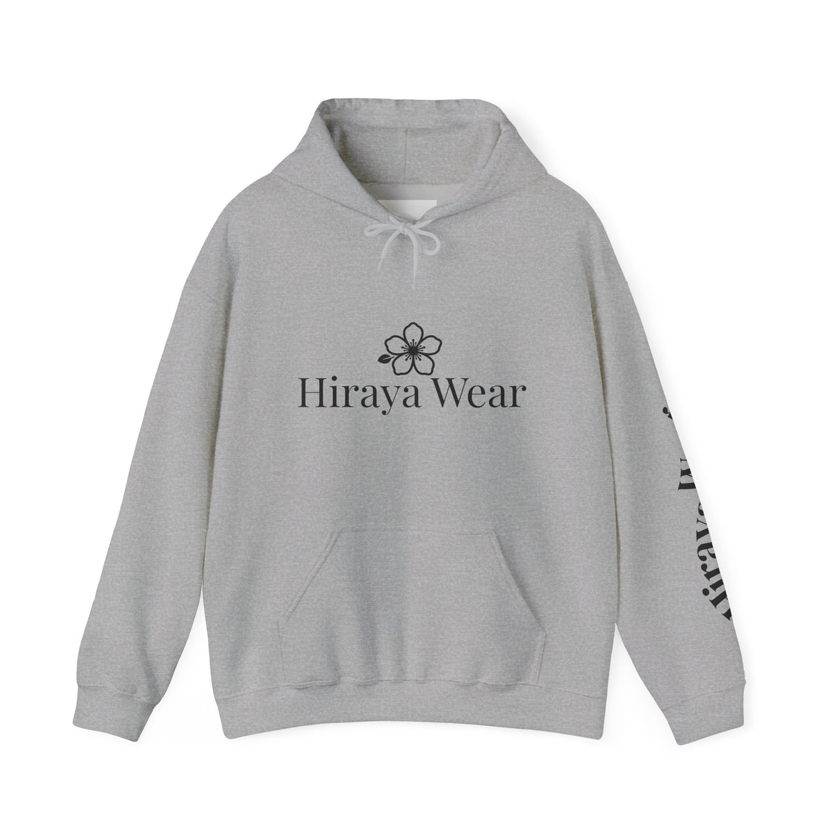 Hiraya Wear Floral Logo Hoodie — Minimalist Sampaguita Sweatshirt