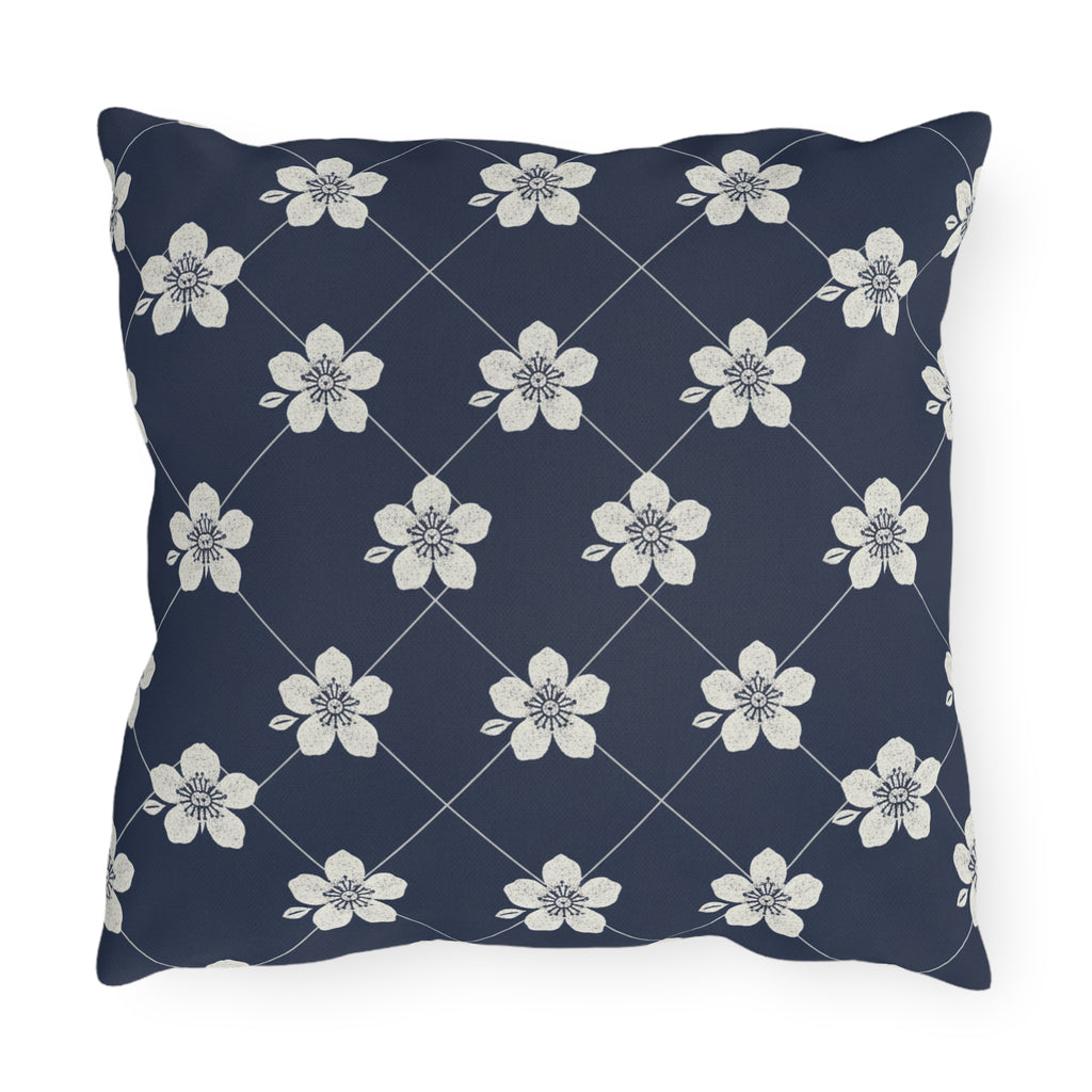 Navy Blue 🌊 Outdoor Pillow