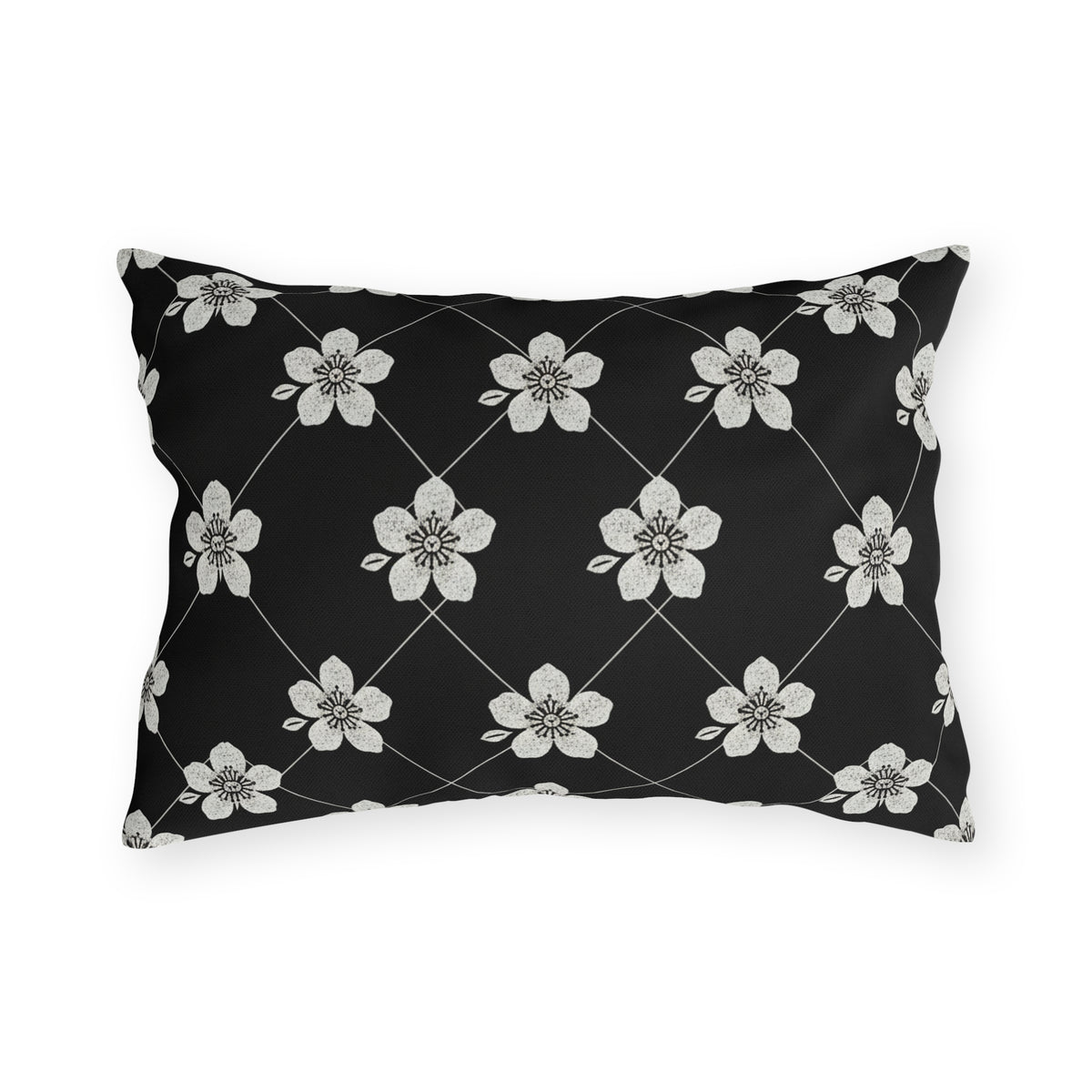 Black & White (Dark) 🖤 Outdoor Pillow