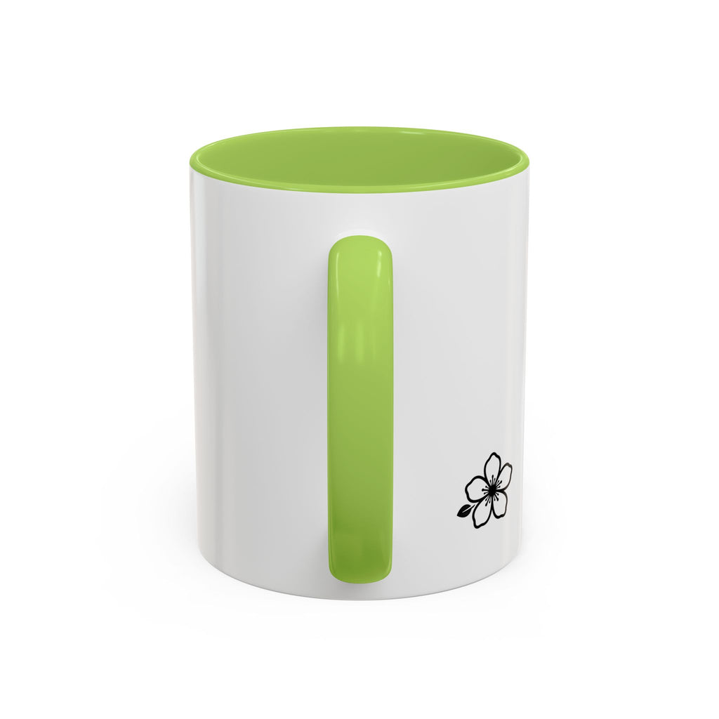 Hiraya Wear “Fruit of Dreams” Accent Coffee Mug — Black Handle & Rim