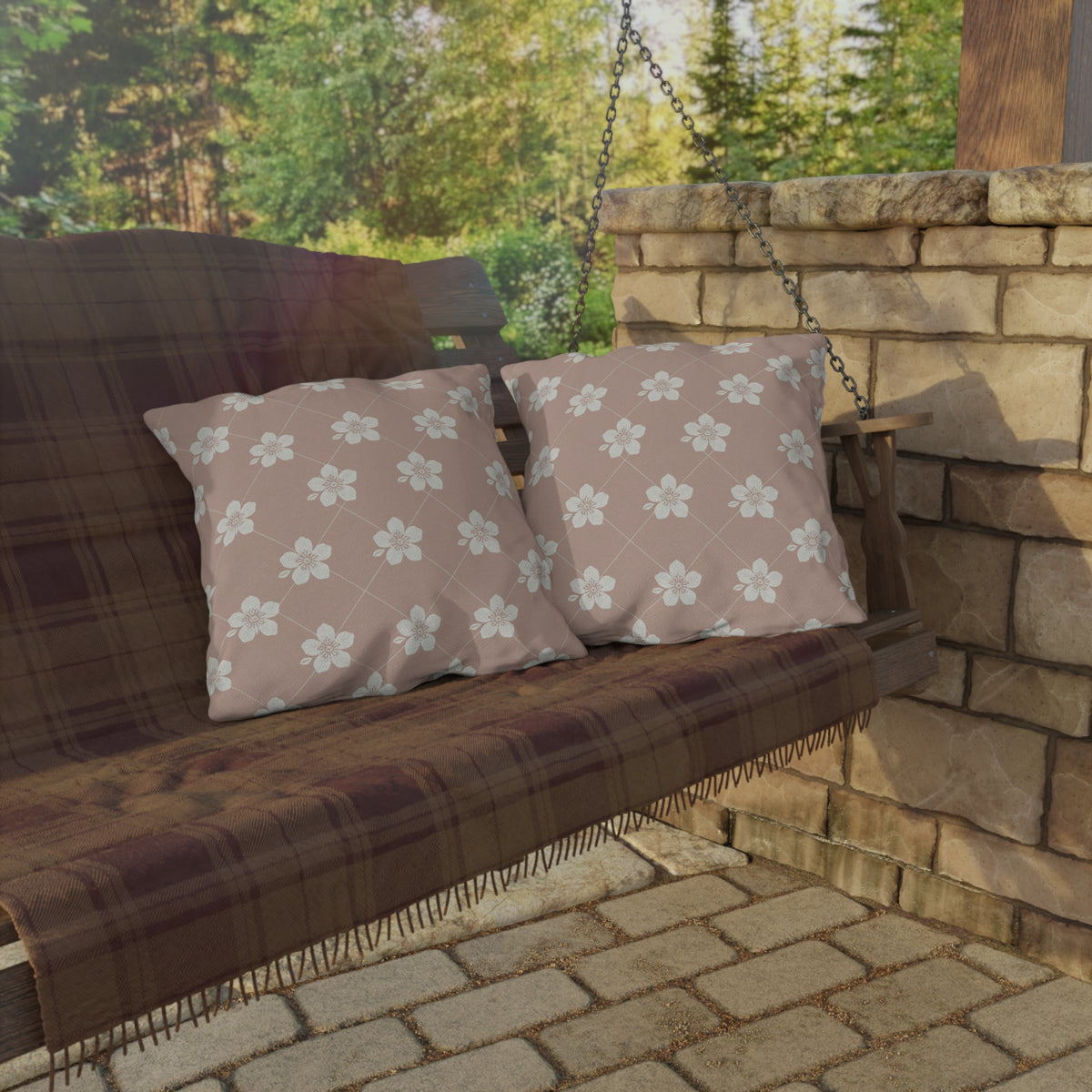 Dusty Blush Pink 🌸 Outdoor Pillow