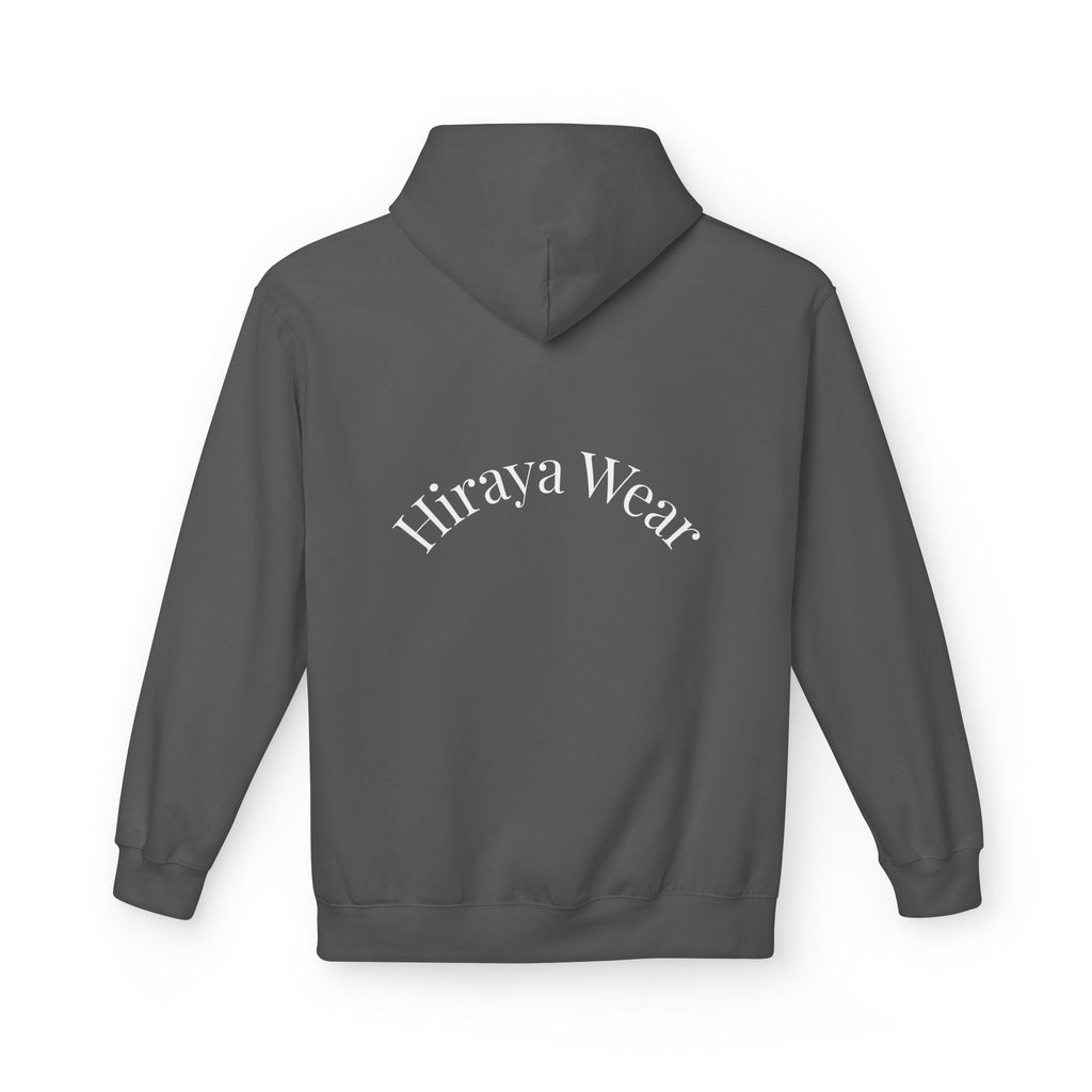 Minimal Hiraya Wear Logo Floral Hoodie – Monochrome Line Art Pullover