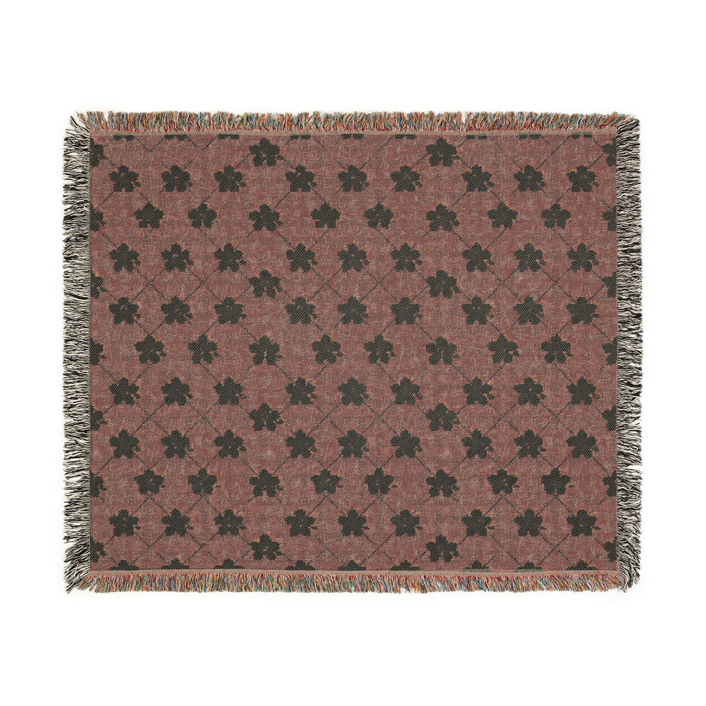 Floral Woven Blanket — Powder Blue☁️ Throw
