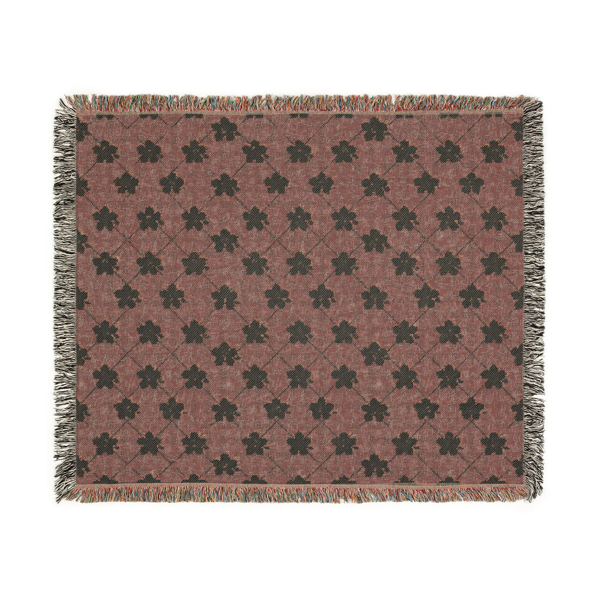 Floral Woven Blanket — Powder Blue☁️ Throw