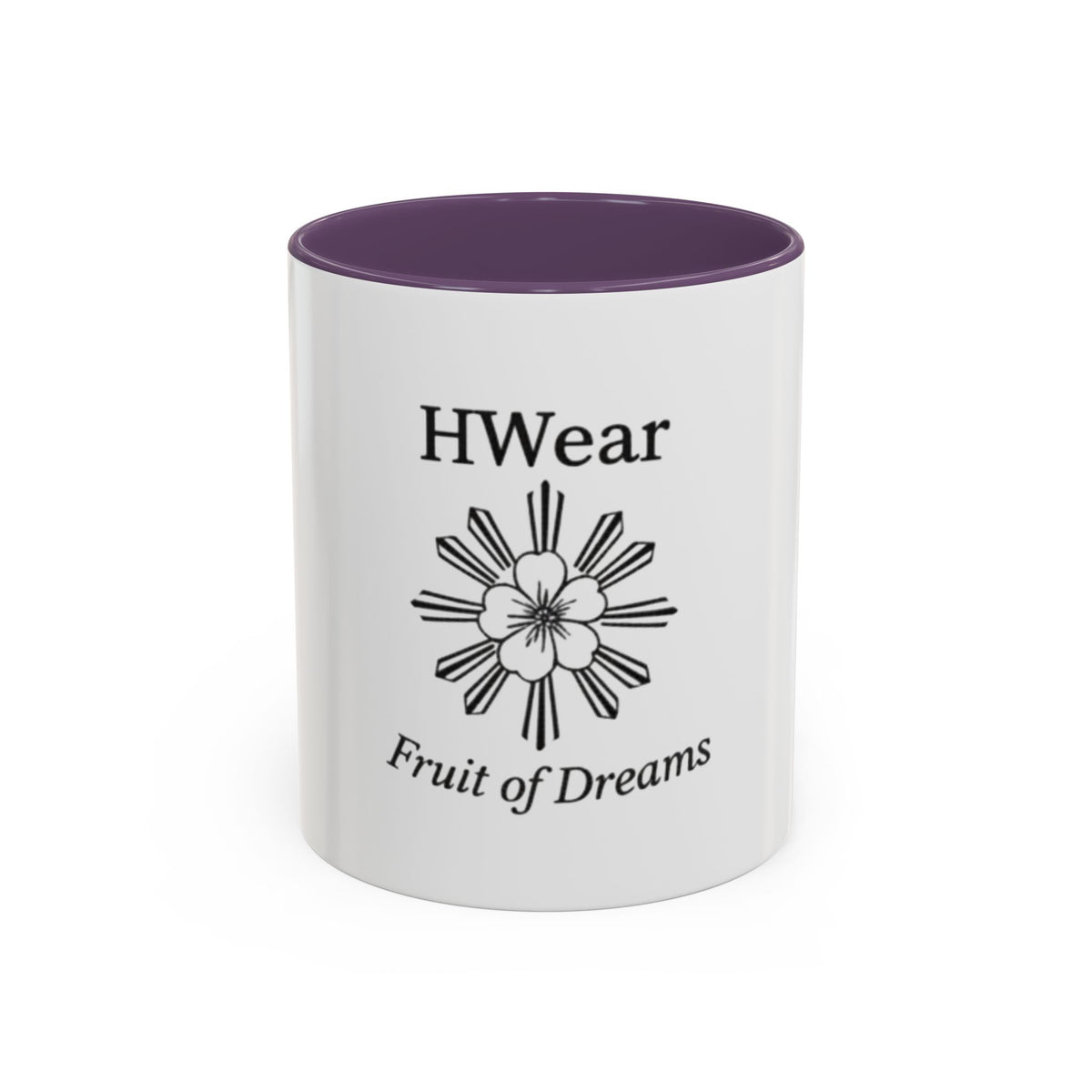 Hiraya Wear “Fruit of Dreams” Accent Coffee Mug — Black Handle & Rim