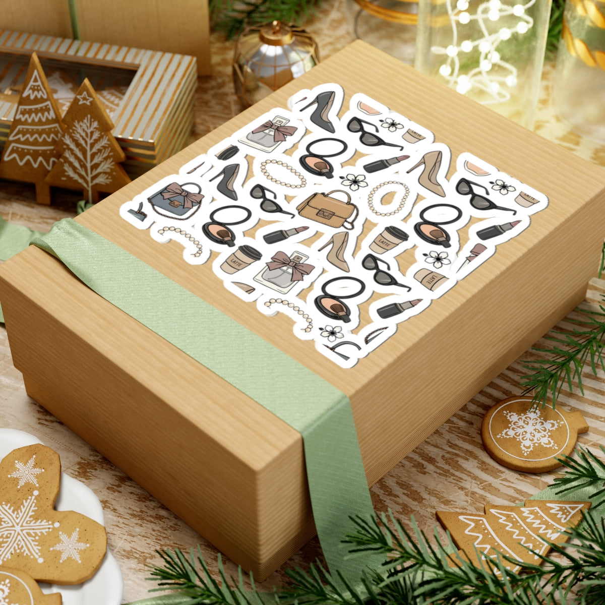 Fashion Accessories Pattern Kiss-Cut Stickers | Fashion World