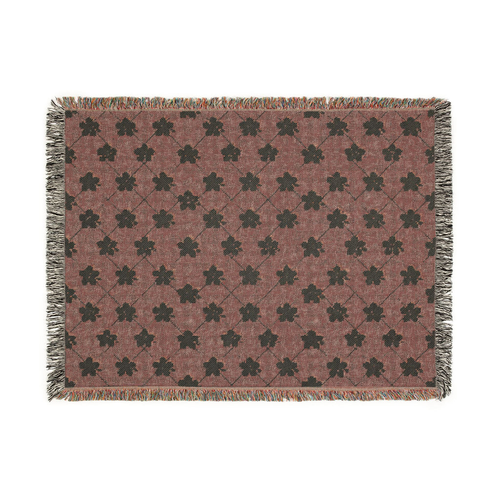 Floral Woven Blanket — Powder Blue☁️ Throw