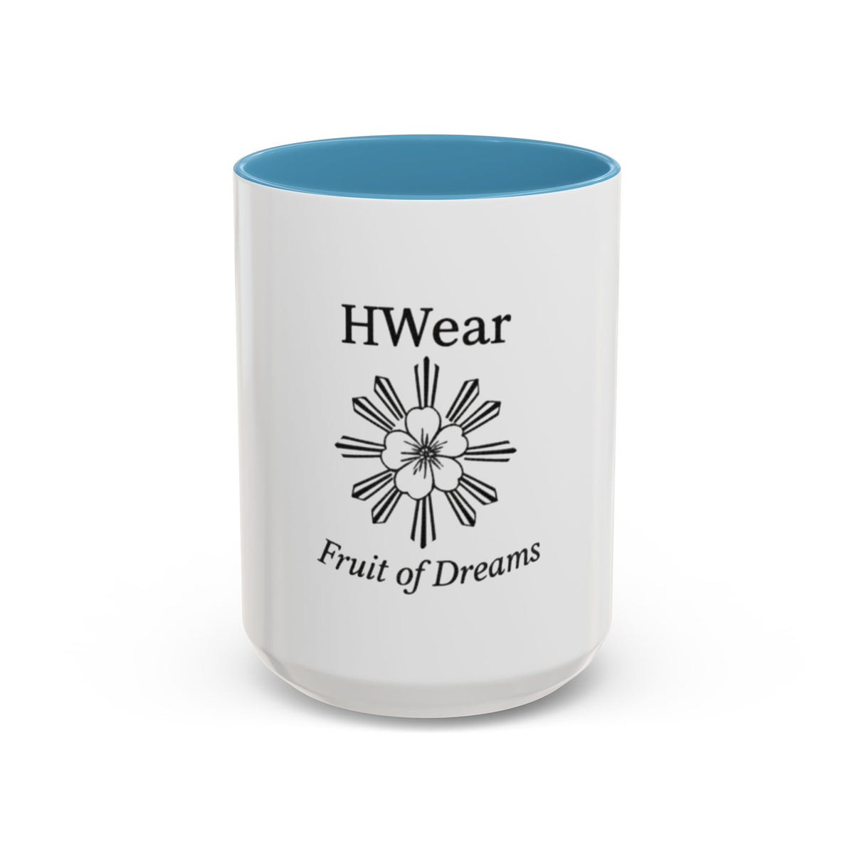 Hiraya Wear “Fruit of Dreams” Accent Coffee Mug — Black Handle & Rim