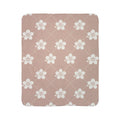 Dusty Blush Pink 🌸 Floral Fleece Sherpa Blanket Throw