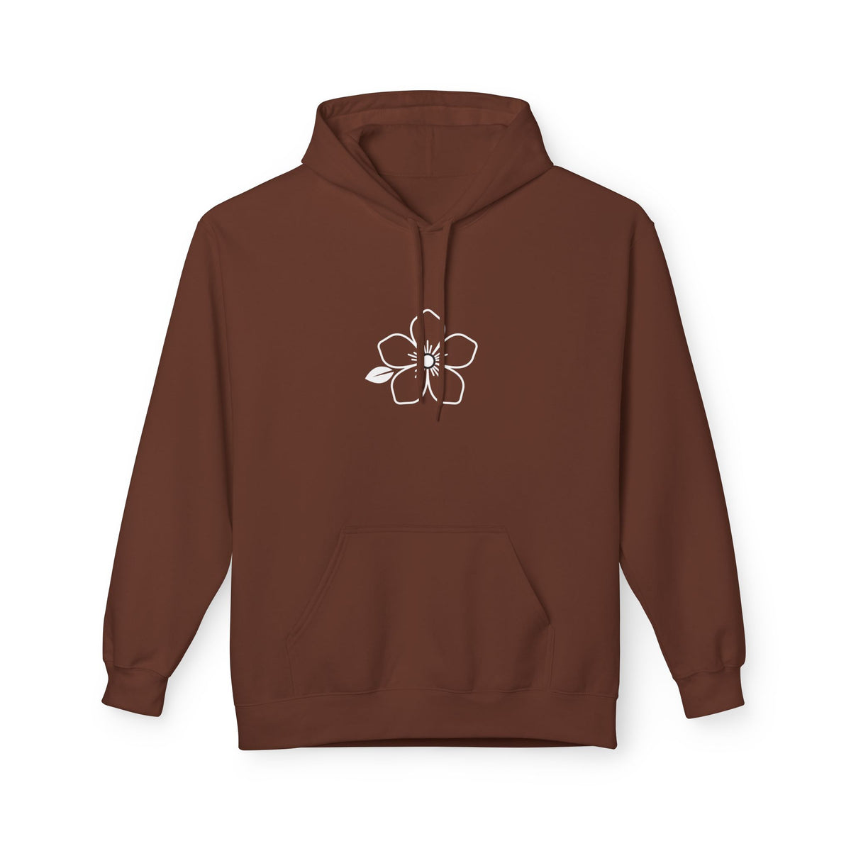 Minimal Hiraya Wear Logo Floral Hoodie – Monochrome Line Art Pullover