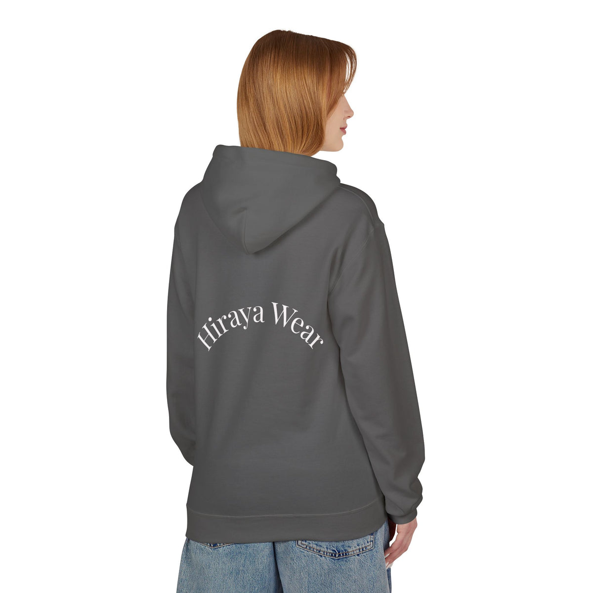 Minimal Hiraya Wear Logo Floral Hoodie – Monochrome Line Art Pullover