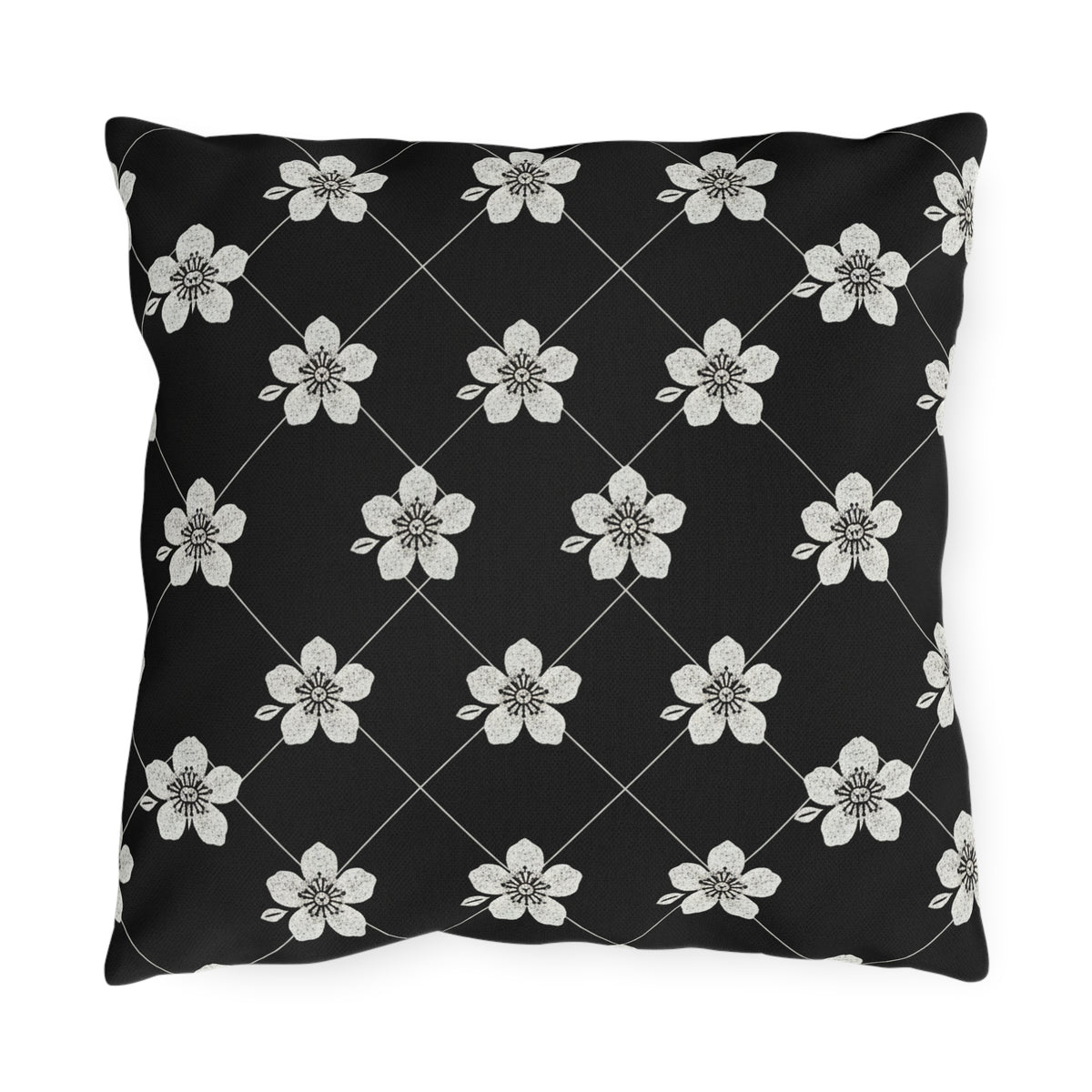 Black & White (Dark) 🖤 Outdoor Pillow