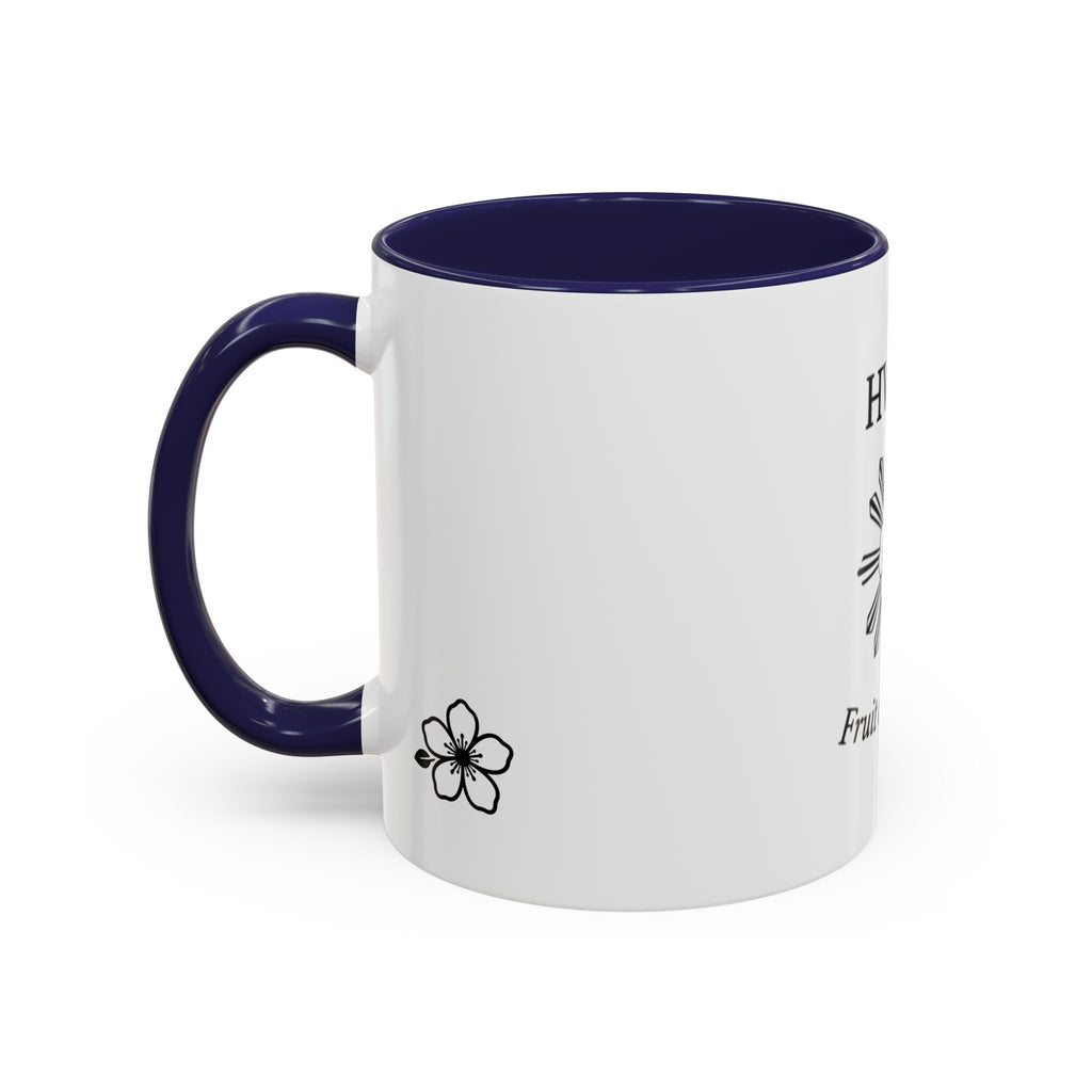 Hiraya Wear “Fruit of Dreams” Accent Coffee Mug — Black Handle & Rim
