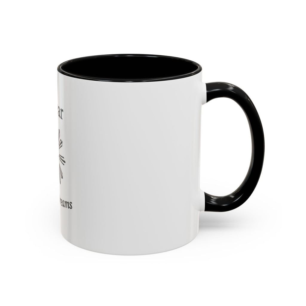 Hiraya Wear “Fruit of Dreams” Accent Coffee Mug — Black Handle & Rim