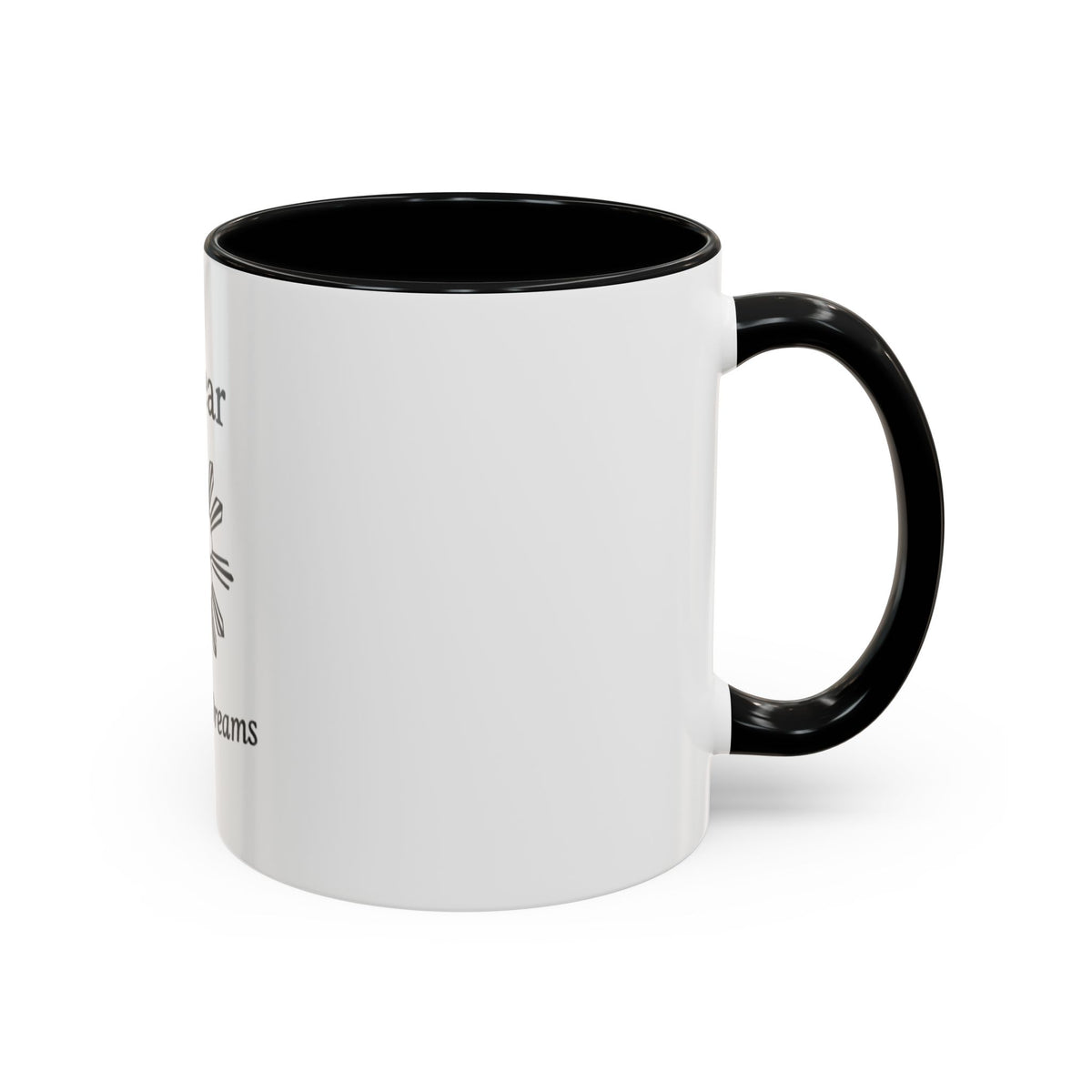 Hiraya Wear “Fruit of Dreams” Accent Coffee Mug — Black Handle & Rim