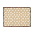 Floral Woven Blanket — Warm Beige 🟤 Throw