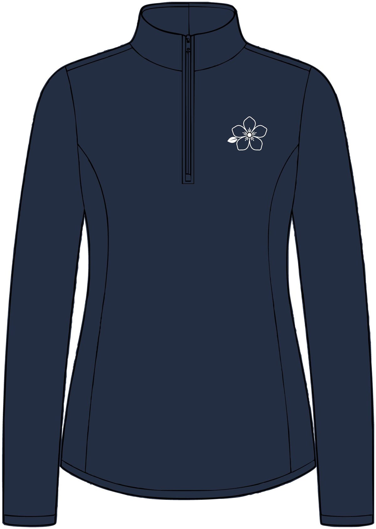 Women's 1/4-Zip Performance Pullover — Small Hiraya Wear Logo