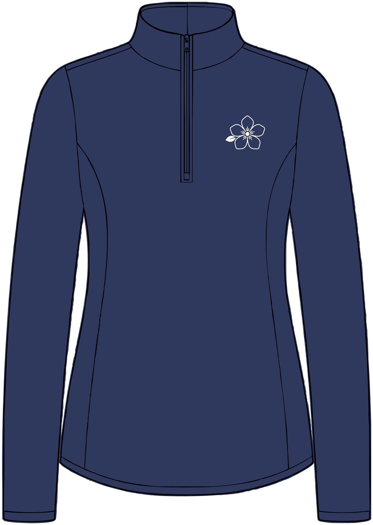 Women's 1/4-Zip Performance Pullover — Small Hiraya Wear Logo