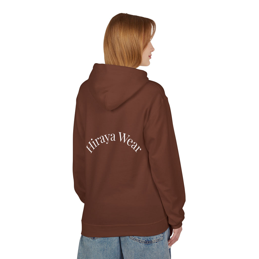 Minimal Hiraya Wear Logo Floral Hoodie – Monochrome Line Art Pullover