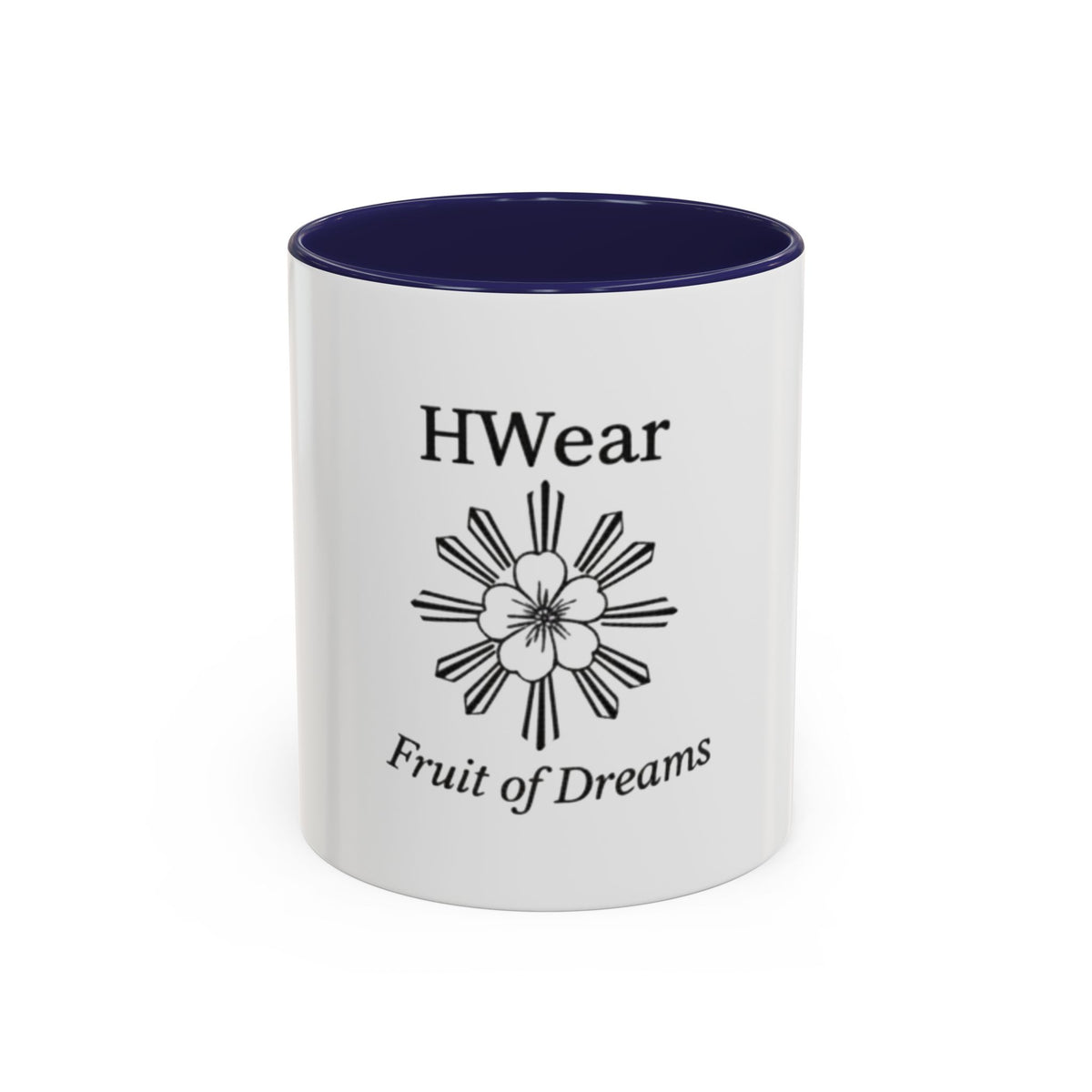 Hiraya Wear “Fruit of Dreams” Accent Coffee Mug — Black Handle & Rim