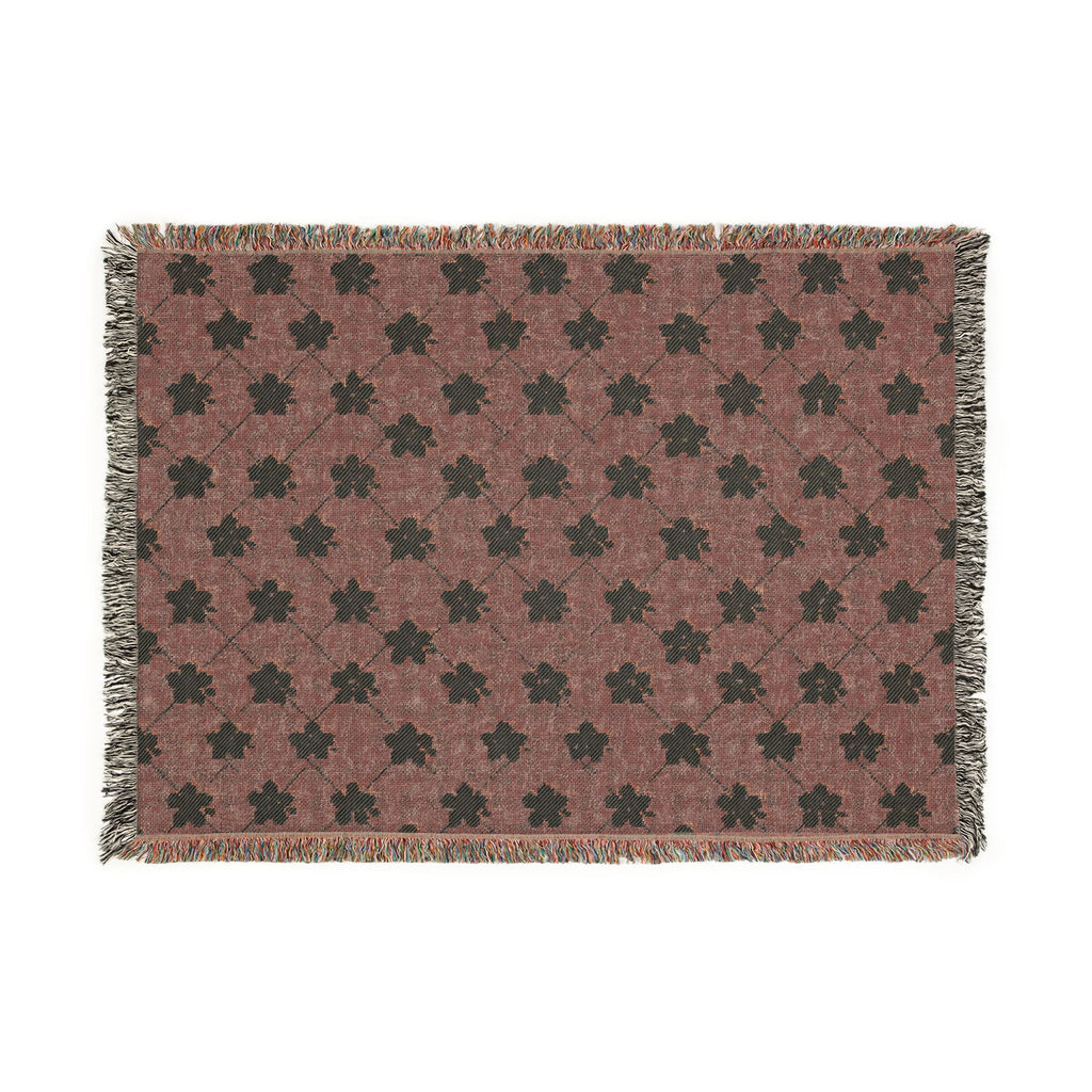 Floral Woven Blanket — Powder Blue☁️ Throw