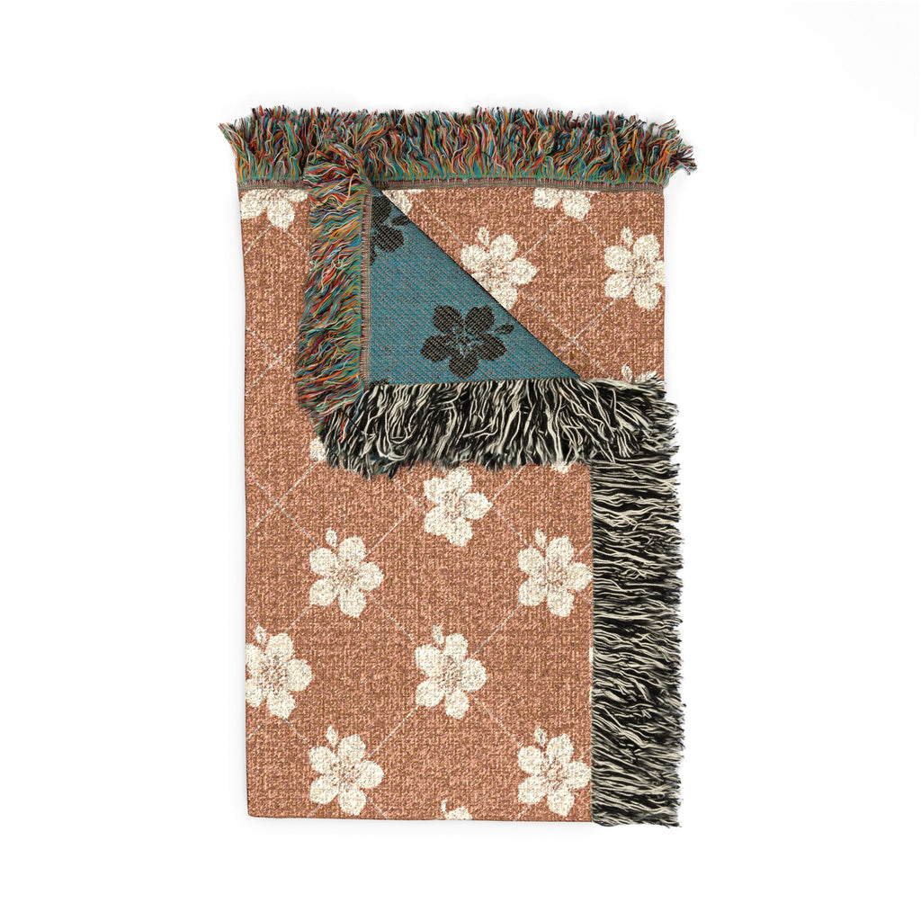 Floral Woven Blanket — Terracotta Clay🏺 Throw
