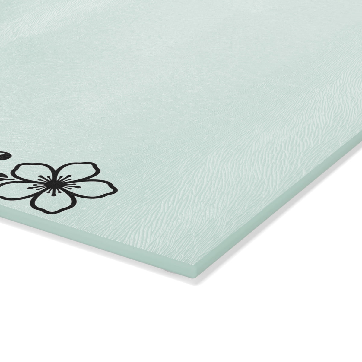 Mint Glass Cutting Board with Floral Logo – Hiraya Wear Decorative Kitchen Board