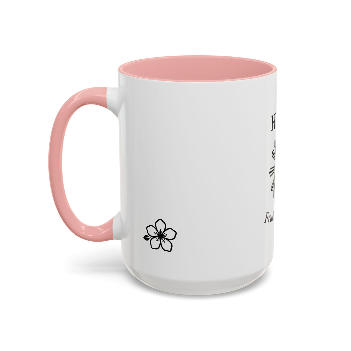 Hiraya Wear “Fruit of Dreams” Accent Coffee Mug — Black Handle & Rim