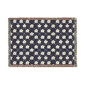 Floral Woven Blanket — Navy Blue 🌊 Throw
