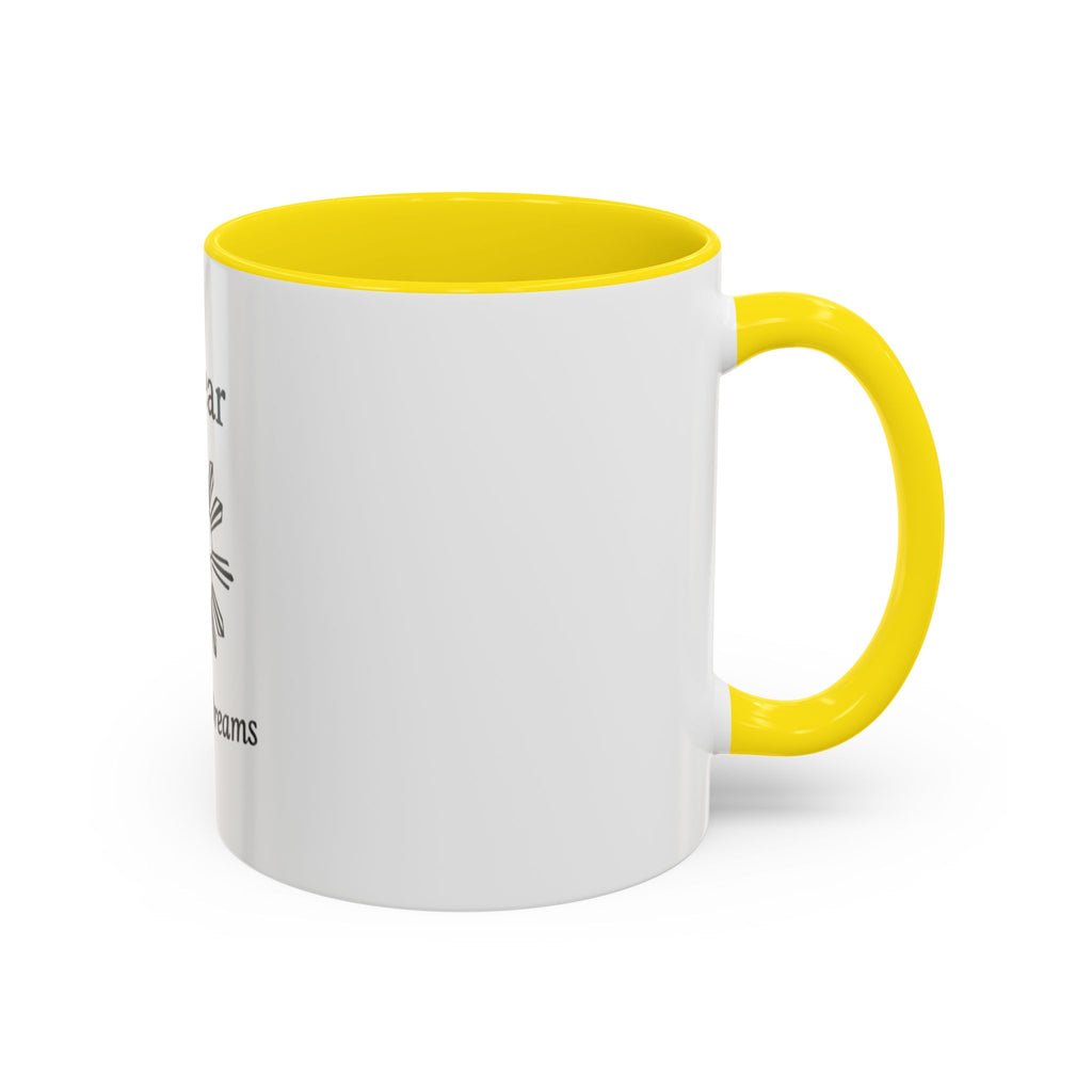 Hiraya Wear “Fruit of Dreams” Accent Coffee Mug — Black Handle & Rim
