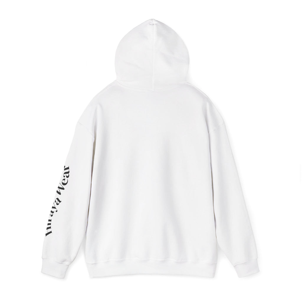 Hiraya Wear Floral Logo Hoodie — Minimalist Sampaguita Sweatshirt