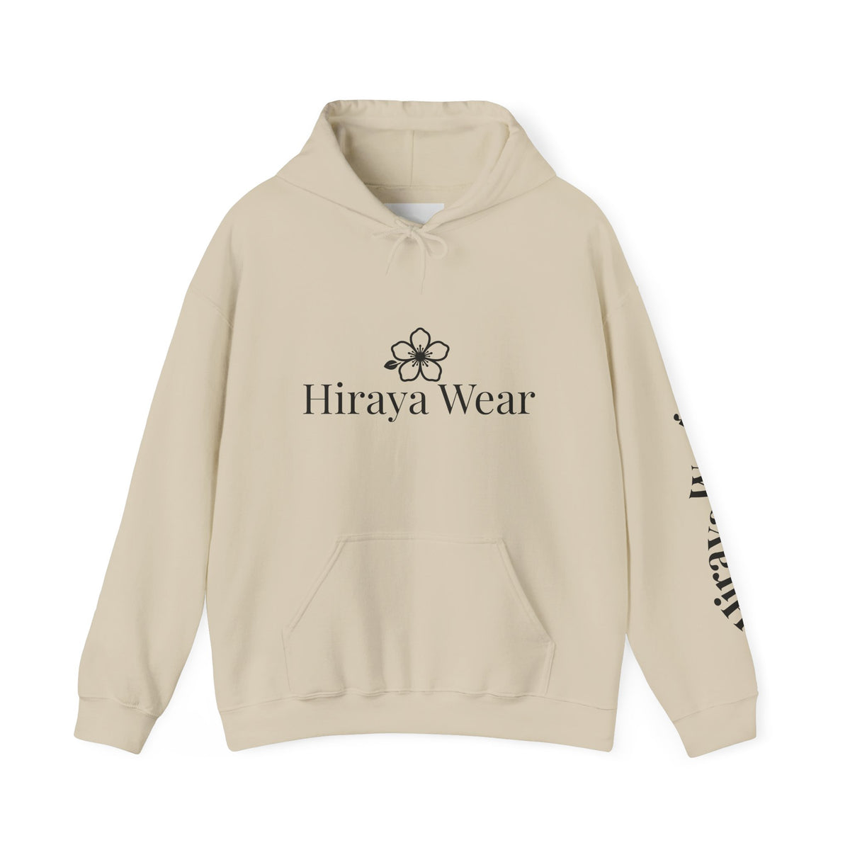 Hiraya Wear Floral Logo Hoodie — Minimalist Sampaguita Sweatshirt