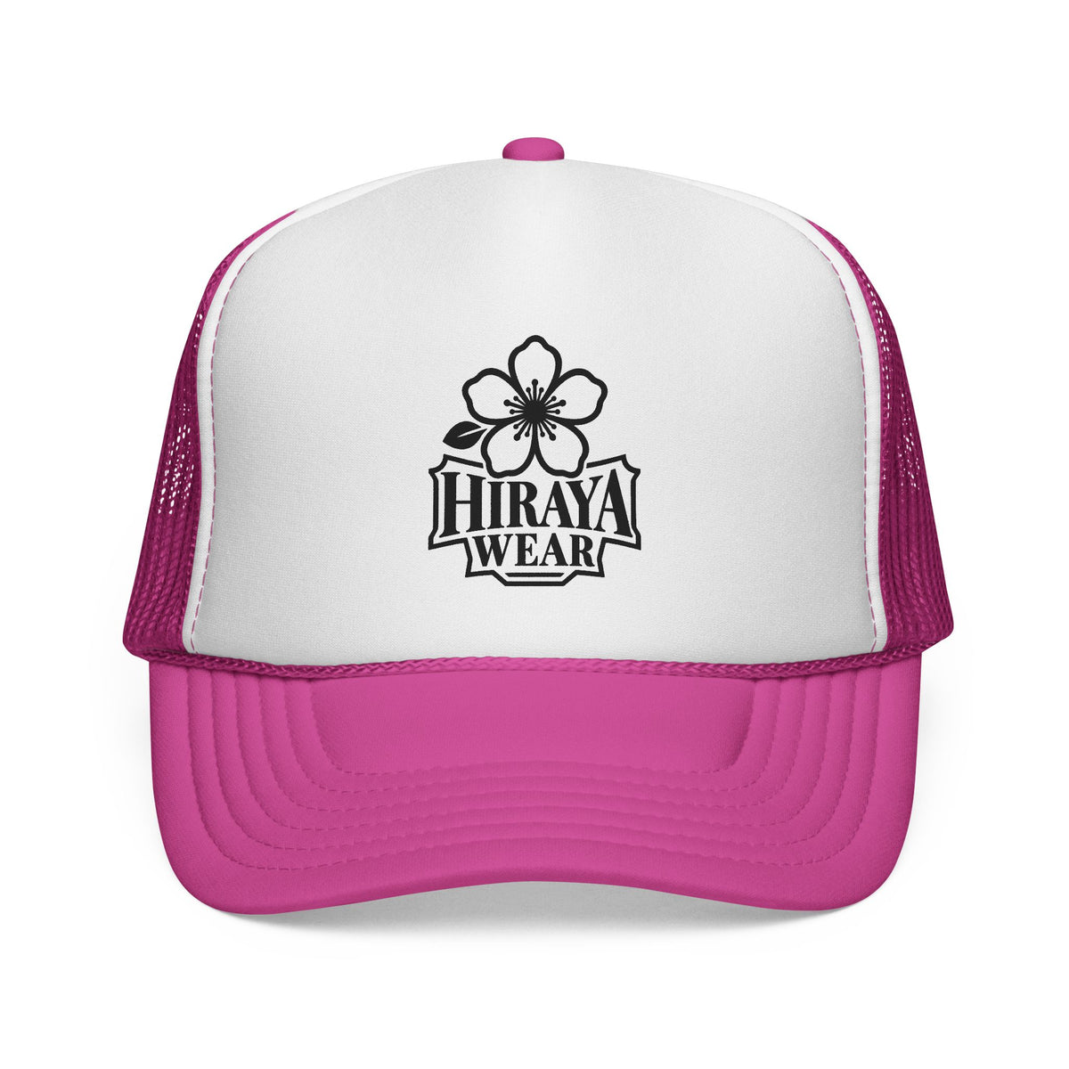 Trucker Cap — Vintage Floral Emblem "Hiraya Wear" Logo Mesh Hat